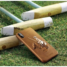 Santa Barbara Polo Club ® Apple iPhone XS Max Jockey Series 3D Embroidered Design Faux Leather Back Cover