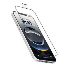 Vaku Luxos ® Apple iPhone 16e 3D Dustfilter Anti-Scratch and Ultra HD Finish Full Coverage Tempered Glass