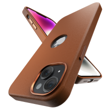 Vaku Luxos ® Apple iPhone 14 Plus Lexza Premium Leather Logocut Shockproof TPU Hybrid Case Back Cover