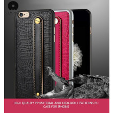 WUW ® Apple iPhone 6 / 6S Luxury Genuine Python Finish Leather + Hand-Grip Strap Back Cover