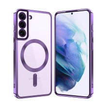 Vaku ® Samsung Galaxy S21 FE Luxury Electroplated Magnetic Magsafe Camera Protection TPU Back Cover Case