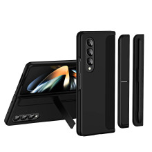 Vaku ® Samsung Galaxy Z Fold 3 360 Hard PC Matte Cover with Touch Pen Holder , Kickstand Back Cover Case