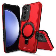 Vaku ® Samsung Galaxy S23 FE Astor Military Grade Armor Protective Case with Ring Bracket Kickstand Back cover