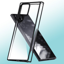 Vaku ® Samsung Galaxy S23 Ultra Luxury Electroplated Shockproof Bumper Protective TPU Clear Hard Back Cover Case