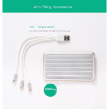 Joyroom ® Suitcase Body Style 6800mAh with 3-in-1 Cable for Android/Apple Lightweight 6,800 mAh Power Bank