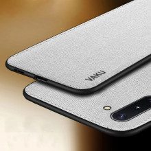 Vaku ® Samsung Galaxy Note 10 Luxico Series Hand-Stitched Cotton Textile Ultra Soft-Feel Shock-proof Water-proof Back Cover