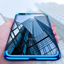 Vaku ® Apple iPhone 7 Plus CAUSEWAY Series Electroplated Shine Bumper Finish Full-View Display + Ultra-thin Transparent Back Cover