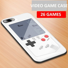 Vaku ® Apple iPhone 7 Plus Retro Video Gaming Console 26 in 1 Games Like Tetris, Shooting, Racing, Tank, Memory etc. + Drop-Protection Back Cover