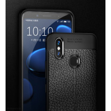 Vaku ® Xiaomi Redmi Note 5 Pro Kowloon Double-Stitch Edition Silicone Leather Texture Finish Ultra-Thin Back Cover