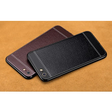 Vaku ® Oppo F3 Leather Stitched Gold Electroplated Soft TPU Back Cover