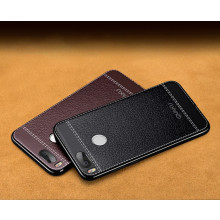 Vaku ® Xiaomi Mi A1 Leather Stitched Gold Electroplated Soft TPU Back Cover