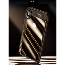 Vaku ® Apple iPhone X Kowloon Electroplated Edition Soft Silicone 4 Frames Plus Ultra-Thin Case Transparent Cover