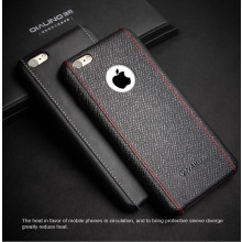 Vaku ® Apple iPhone 6 / 6S King Series 4-Layer Stitched Textured Leather Shell with Logo Display Back Cover
