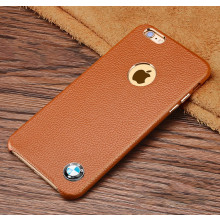 BMW ® Apple iPhone 6 / 6S LOGO Display Split Suede bronze chrome Leather case