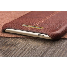 Vaku ® Redmi Note 3 Lexza Series Double Stitch Leather Shell with Metallic Logo Display Back Cover