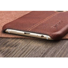 Vaku ® Samsung Galaxy C7 Pro Lexza Series Double Stitch Leather Shell with Metallic Camera Protection Back Cover