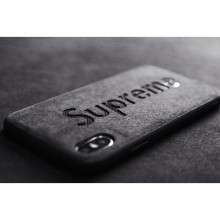VAKU ® For Apple iPhone X / XS Alcantara Supreme Logo Back Cover