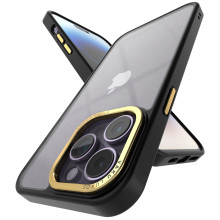 Vaku Luxos ® Apple iPhone 14 / 14 Plus / 14 Pro / 14 Pro Max Translucent Matte Armor Series Slim Protective Metal Camera Case Back Cover [ Only Back Cover ]