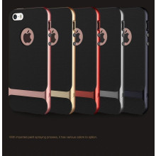 Rock ® Apple iPhone 5 / 5S / SE Royle Case Ultra-thin Dual Metal + inbuilt Stand Soft / Silicon Case