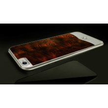 Mercedes Benz ® Apple iPhone 6 / 6S Natural Wood Electroplated Metal Hard Case Back Cover