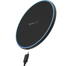 Vaku ® 15W Wireless Charger Albany Frosted Series Fast Charging pad PD & Qi-Certified with Type C Cable