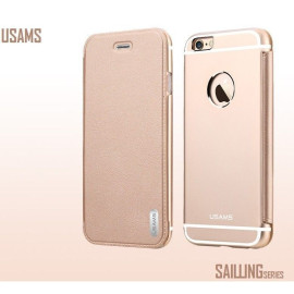 Usams ® Apple iPhone 6 Plus / 6S Plus Sailling Metallic Chrome Finish Flip Cover
