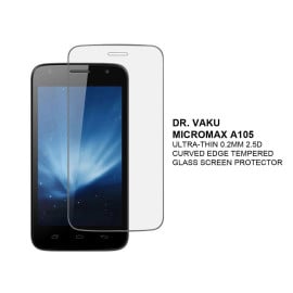 Dr. Vaku ® Micromax A105 Ultra-thin 0.2mm 2.5D Curved Edge Tempered Glass Screen Protector Transparent