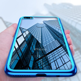 Vaku ® Apple iPhone 6 / 6S Wanchi Series Electroplated Shine Bumper Finish Full-View Display Soft TPU Back Cover
