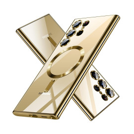 Vaku ® Samsung Galaxy S24 Ultra Luxury Electroplated Magnetic Magsafe Camera Protection TPU Back Cover Case