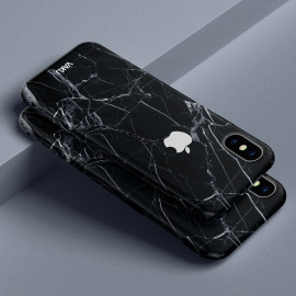 Vaku ® Apple iPhone X / XS Black Marble Designer Print Back Cover