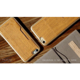 Rock ® Apple iPhone 6 Plus / 6S Plus Cana Series Thin Natural Wood Case with inbuilt Card Holder Back Cover