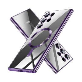 Vaku ® Samsung Galaxy S22 Ultra Luxury Electroplated Magnetic Magsafe Camera Protection TPU Back Cover Case