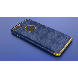 VAKU ® iPhone 7 Vintage Floral NET Layer With Golden LOGO Display hard Case Back Cover
