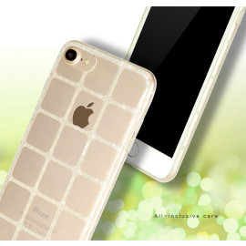 VAKU ® Apple iPhone SE 2020 Glittery Clear Series transparent TPU with self-patterned glittery design back cover