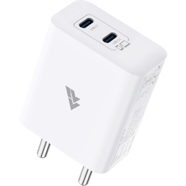 Dr Vaku® Duotex 45W PD Dual Port GaN Charger Type C Adapter for iPhone 16/16 Plus/16 Pro/16 Pro Max, 15/14/13/12 Series, Samsung & All Android Devices USB-C Fast Charger