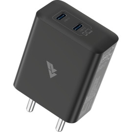 Dr Vaku® Duovot 40W PD Dual Port GaN Charger Type C Adapter for iPhone 16/16 Plus/16 Pro/16 Pro Max, 15/14/13/12 Series, Samsung & All Android Devices USB-C Fast Charger