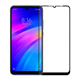 Dr. Vaku ® Xiaomi Redmi 7 5D Curved Edge Ultra-Strong Ultra-Clear Full Screen Tempered Glass-Black