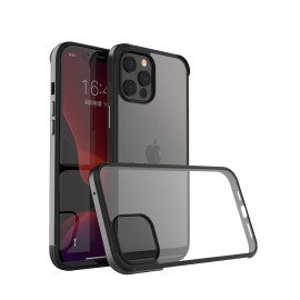 Vaku ® Compatible for iPhone 12 Pro Max Royale Series Shockproof Ultra Slim Hybrid Hard PC+TPU+Aluminium Bumper, Dual Protection Shockproof Case Cover