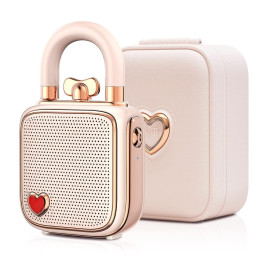Divoom ® Love-Lock Bluetooth Speaker, Small Portable Music Box, Wireless Stereo Pairing Retro Soundbox, Cute Desktop Decoration