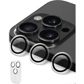 Vaku ® Apple iPhone 16 Pro Max Metal Camera Lens Protector Anti Scratch HD Clear Case Friendly Tempered Glass Camera Cover