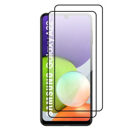 Vaku ® Combo Samsung Galaxy A22 4G ESD Anti-Static Shatterproof Tempered Glass - Pack Of 2