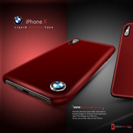 BMW ® Apple iPhone X Liquid Silicon Luxurious Case Limited Edition Back Cover