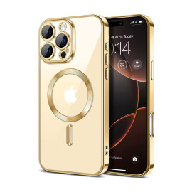 Vaku ® Apple iPhone 16 Pro Max Luxury Electroplated Magnetic Magsafe Camera Protection TPU Back Cover Case