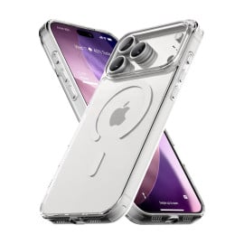 Vaku Luxos ® Apple iPhone 17 Pro Max Glassy MagPro Clear TPU Shockproof Scratch Resistant Military-Grade Protection Back Cover