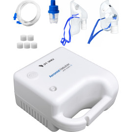 DR VAKU ® Aeromist Nebulizer with intelli-Q Portable Compressor Nebulizer Machine for Breathing Issues Mini Handheld with Mouthpiece Adults & Child Masks Steam Inhaler