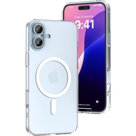 Vaku Luxos ® Glassy Magsafe Clear TPU Shockproof Scratch Resistant, Slim, Thin, Military-Grade Protection Back Cover For iPhone