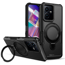 Vaku ® Vivo Y22 Astor Military Grade Armor Protective Case with Ring Bracket Kickstand Back cover