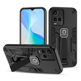 Vaku ® Vivo Y33T Valor Military Grade Armor Case with Built-in Kickstand Shockproof Back Cover