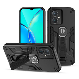 Vaku ® Vivo Y27 4G Valor Military Grade Armor Case with Built-in Kickstand Shockproof Back Cover