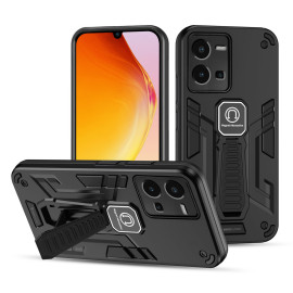 Vaku ® Vivo Y35 4G Valor Military Grade Armor Case with Built-in Kickstand Shockproof Back Cover